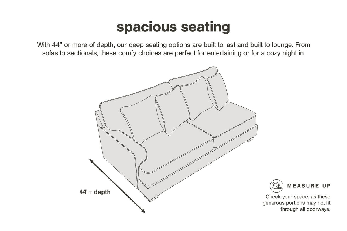 Lindyn 2-Piece Sectional with Chaise - Fog, Left-Arm Chaise