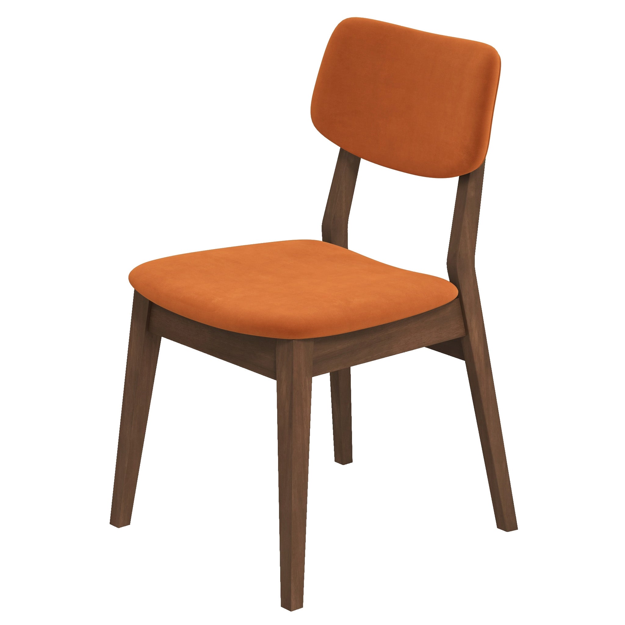 Abbott Burnt Orange Velvet Dining Chair Set of 2 - MidinMod