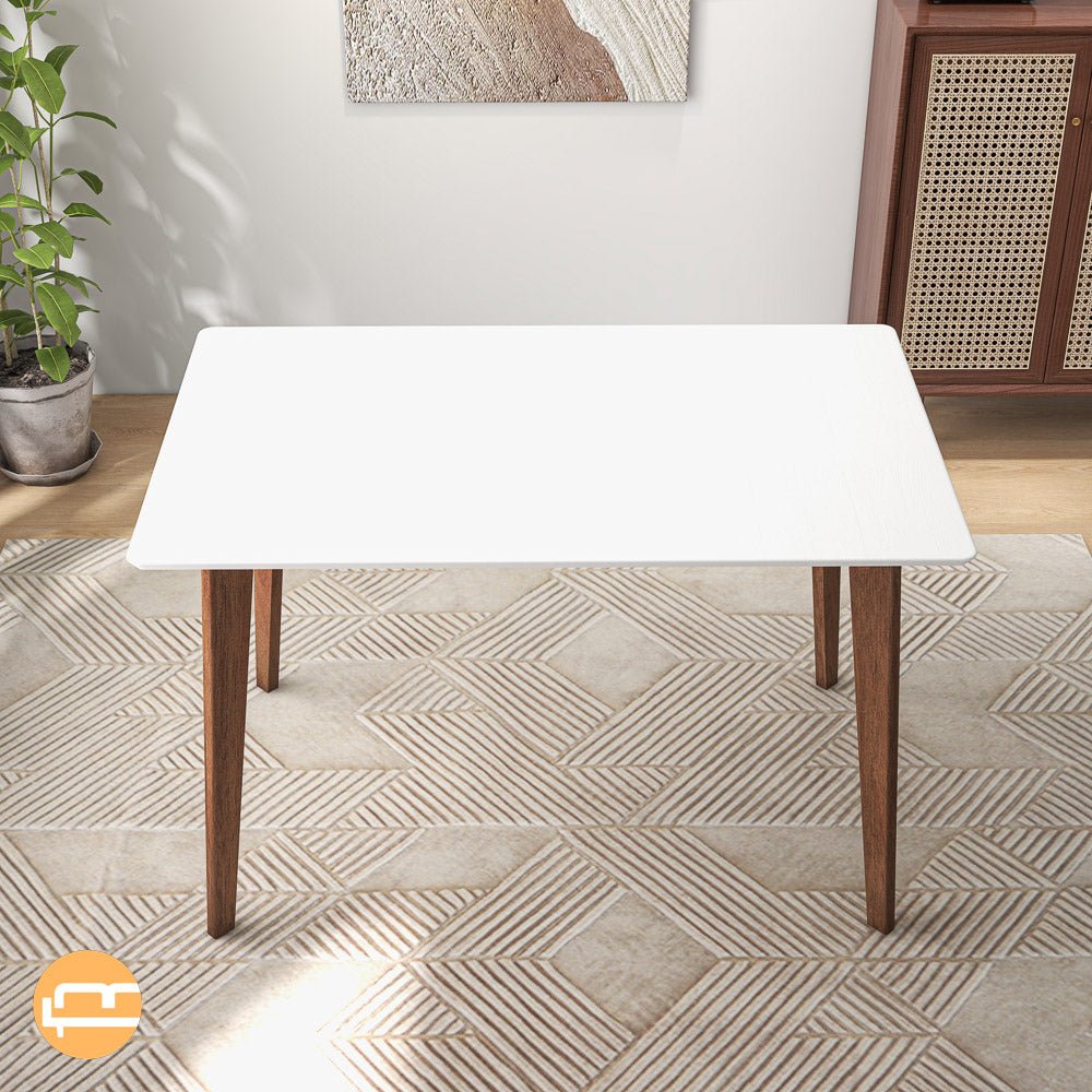 Abbott White Large Dining Table - MidinMod Houston Tx Mid Century Furniture Store - Dining Tables 6