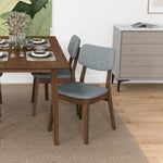 Abbott Dark Grey Fabric Dining Chair