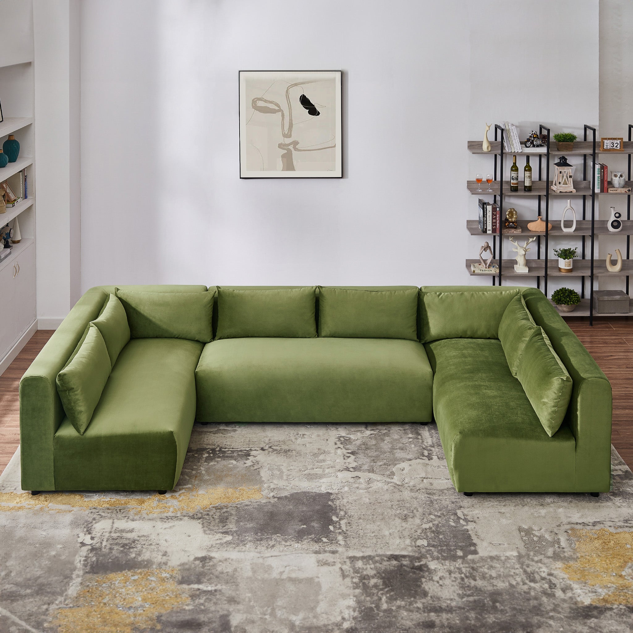 Olive on sale green sectional