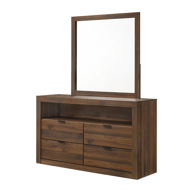 Altimari Walnut Dresser | Contemporary Rubberwood Bedroom Dresser | MidinMod