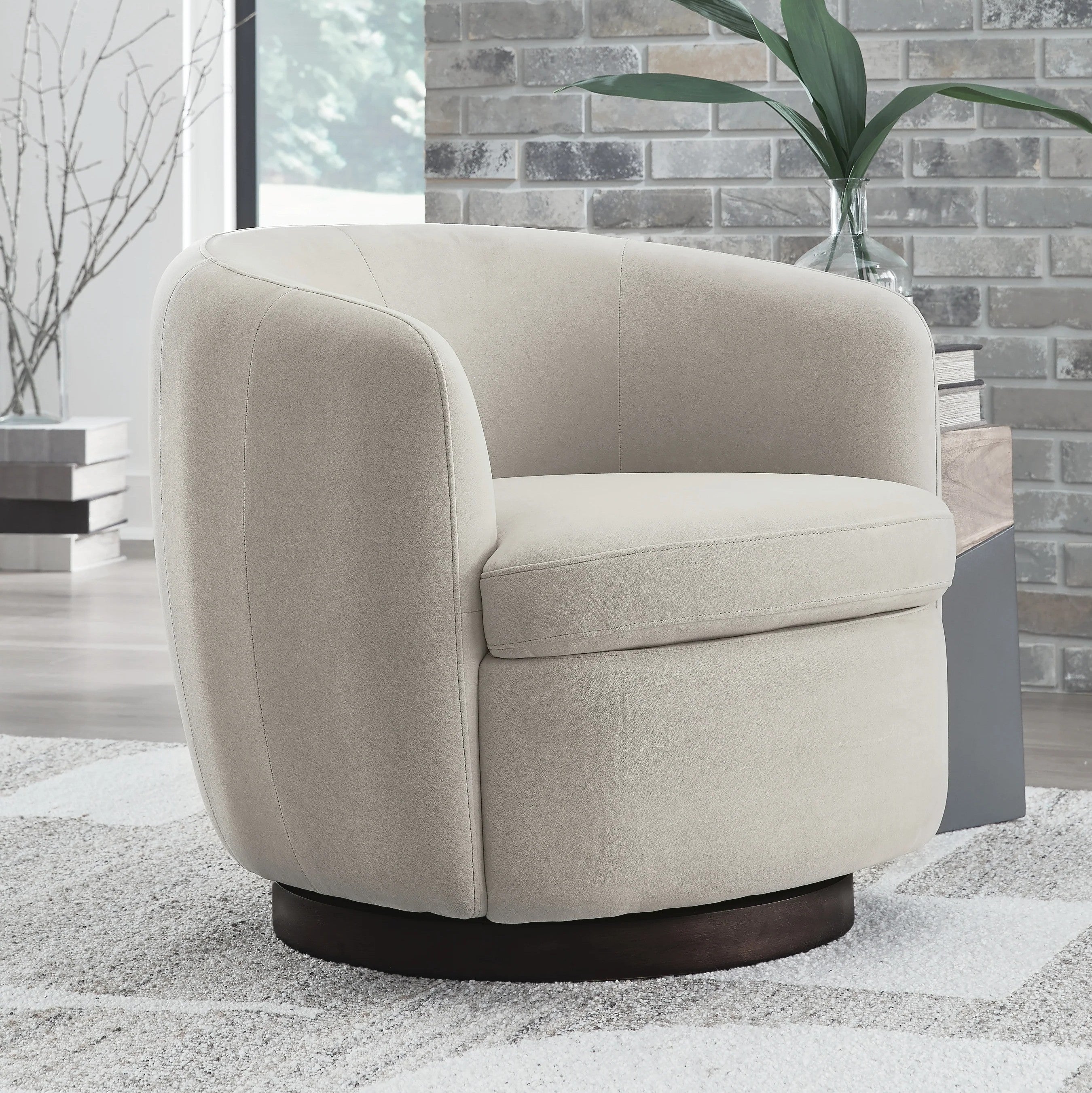 Annbury Swivel Accent Chair - Sand