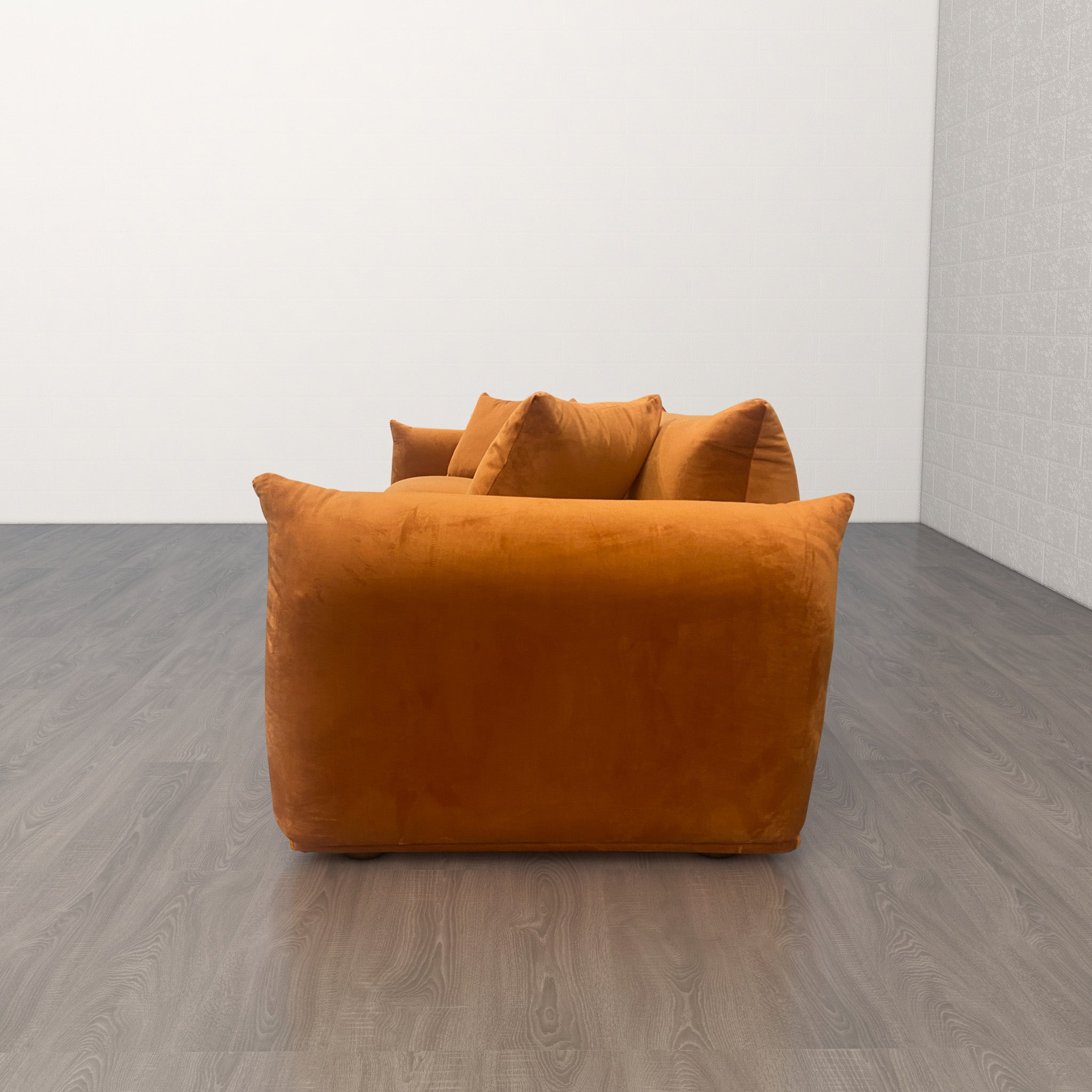 Archer Burnt Orange Velvet Sofa - MidinMod