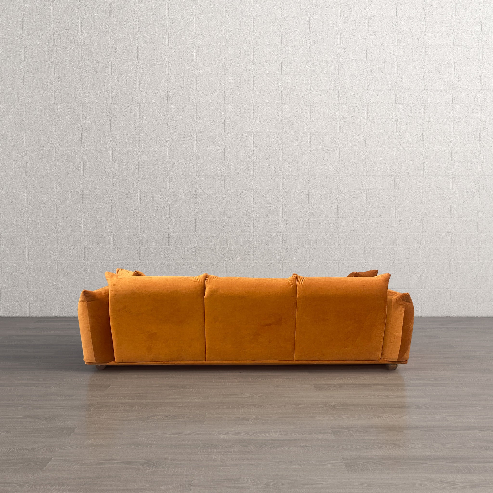 Archer Burnt Orange Velvet Sofa - MidinMod