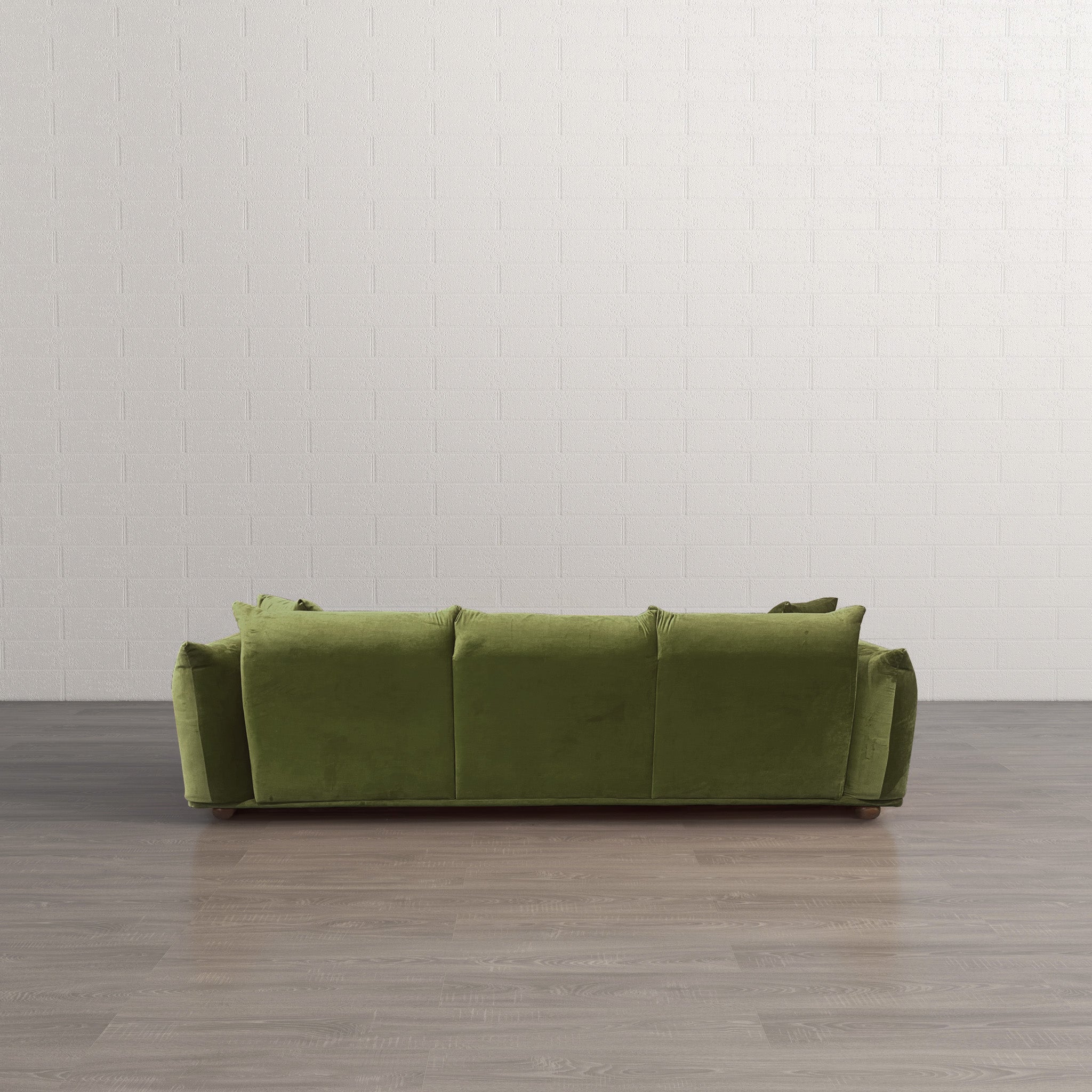 Archer Olive Green Velvet Sofa - MidinMod