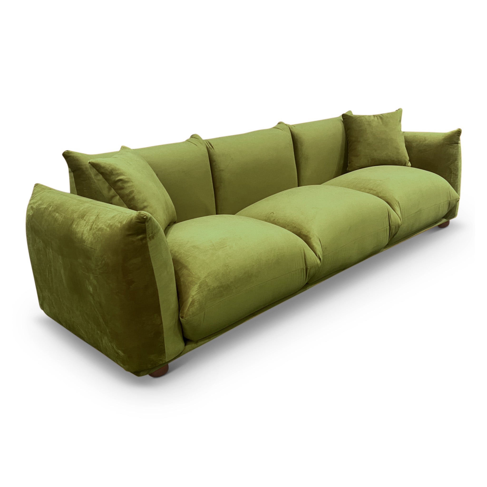 Archer Olive Green Velvet Sofa - MidinMod