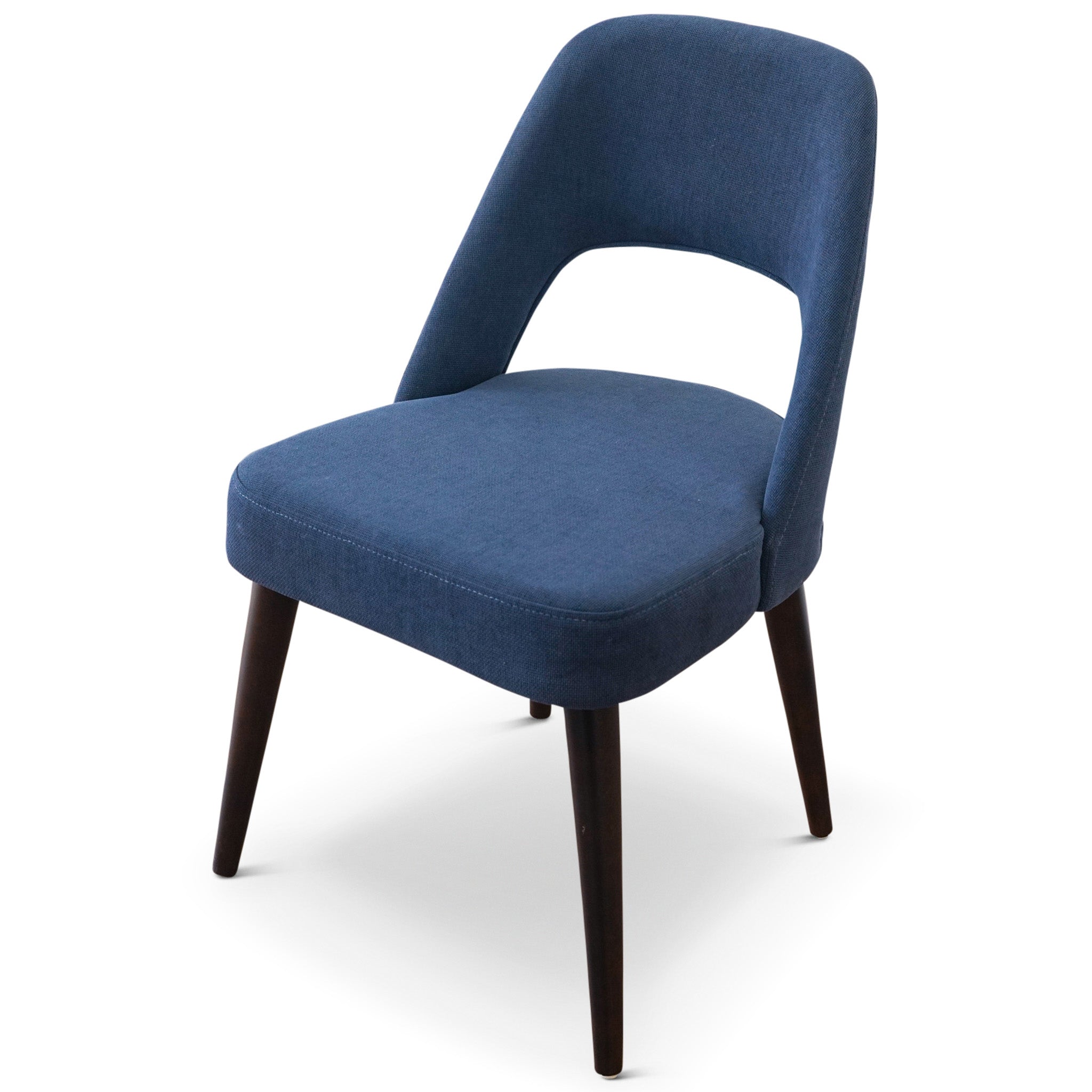 Ariana Modern Dining Chair Navy Blue Fabric Set of 2 - MidinMod