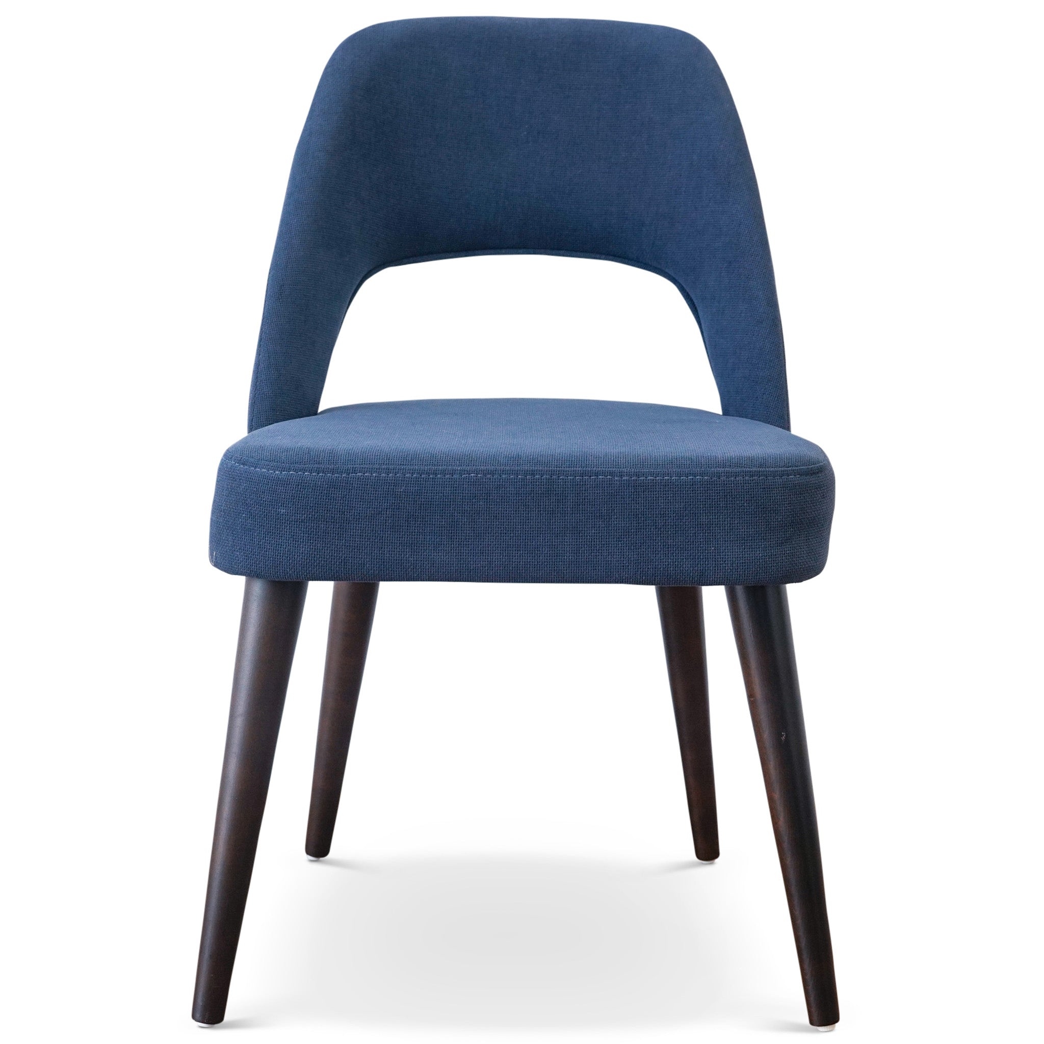 Ariana Modern Dining Chair Navy Blue Fabric Set of 2 - MidinMod