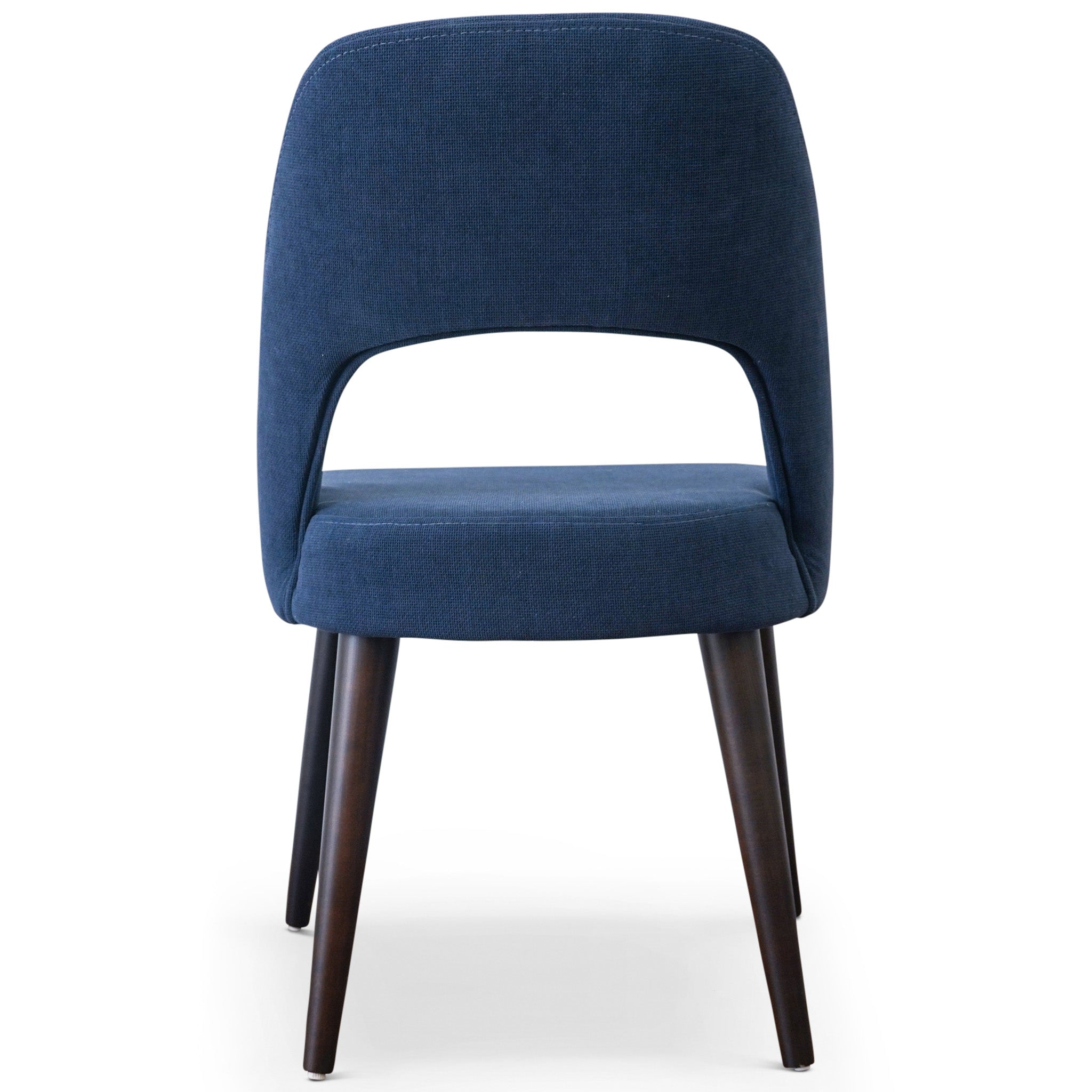 Ariana Modern Dining Chair Navy Blue Fabric Set of 2 - MidinMod