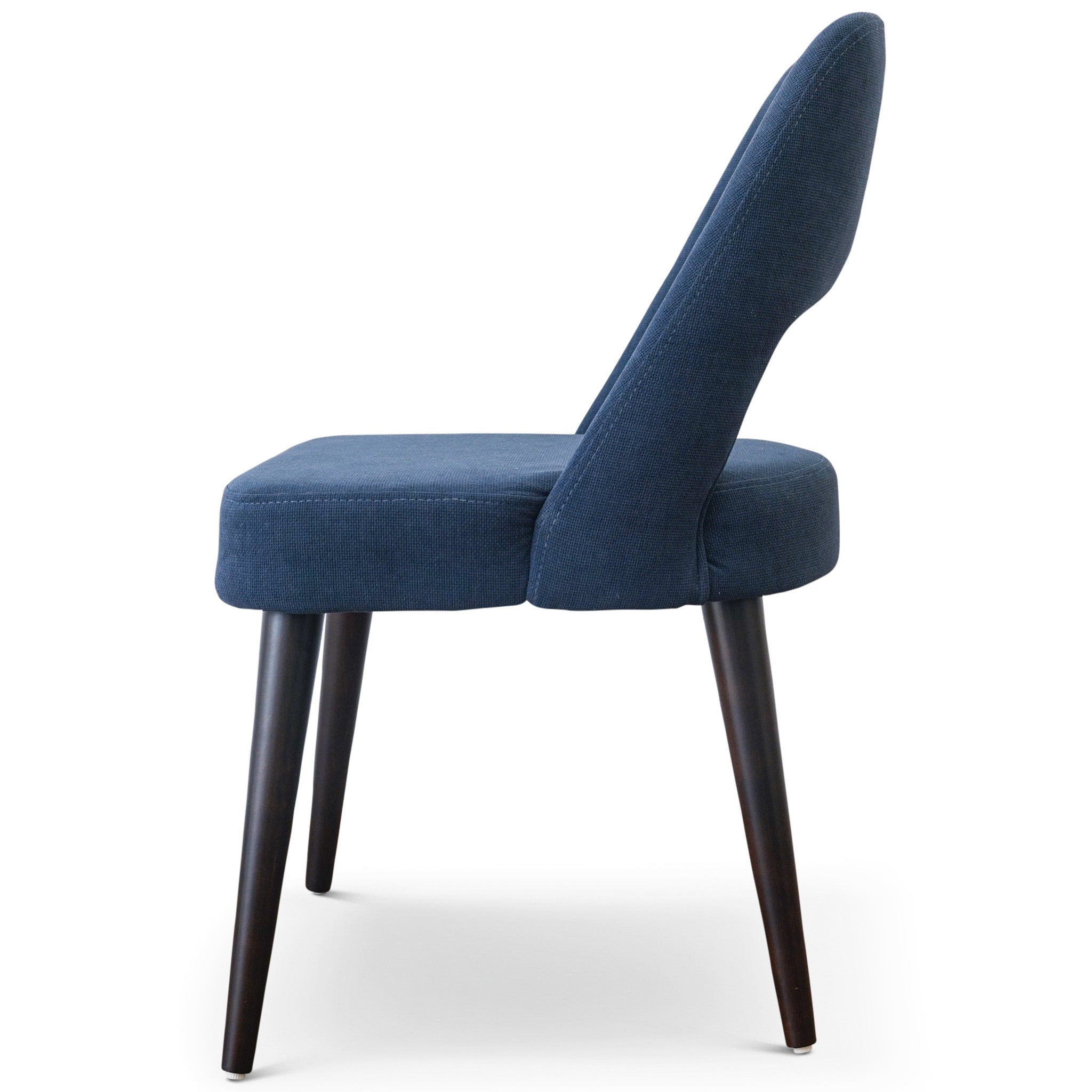 Ariana Modern Dining Chair Navy Blue Fabric Set of 2 - MidinMod