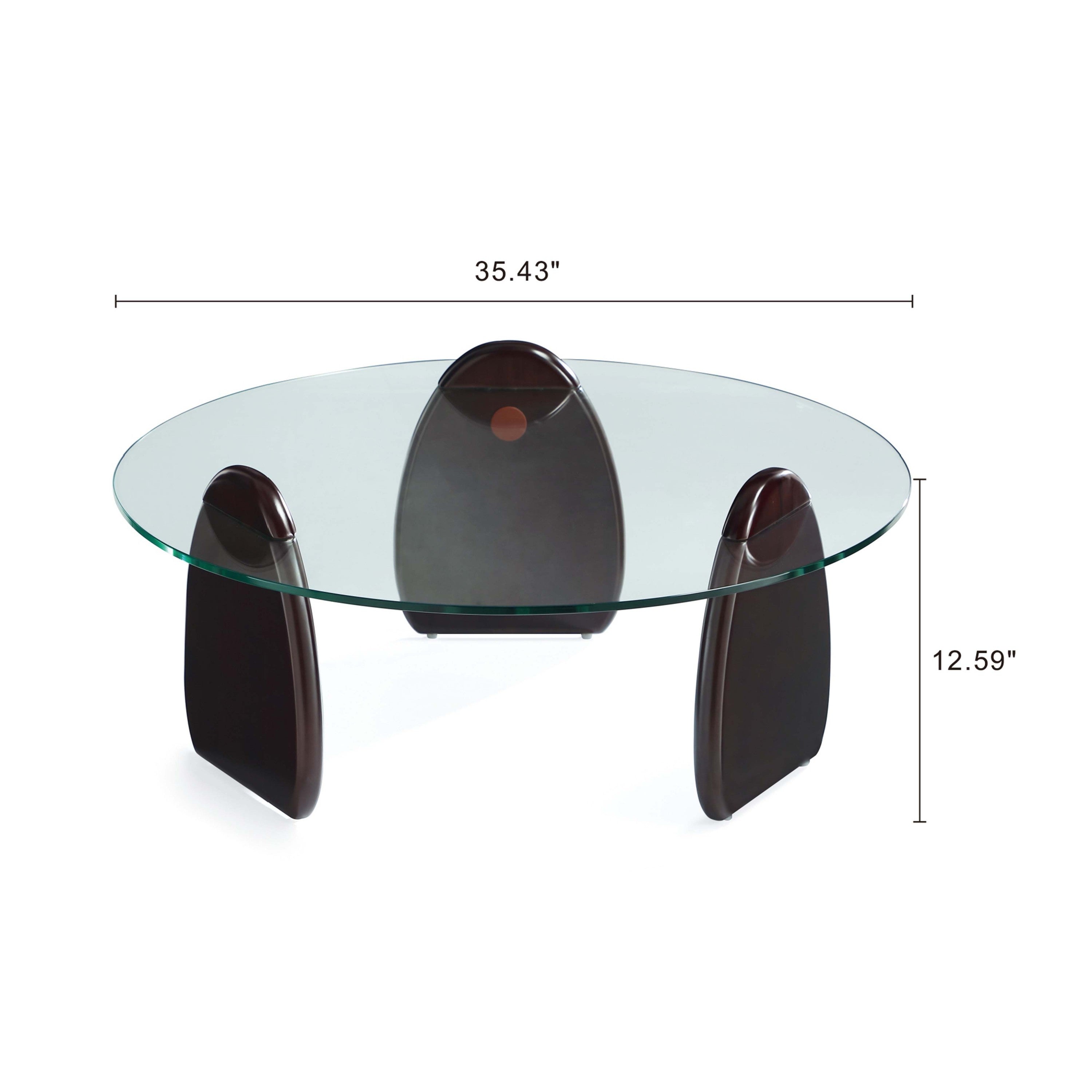 Artesia Dark Walnut Coffee Table | Modern Solid Wood Living Room Centerpiece | MidinMod