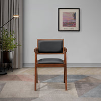 Ashford Black Leather Dining Chair