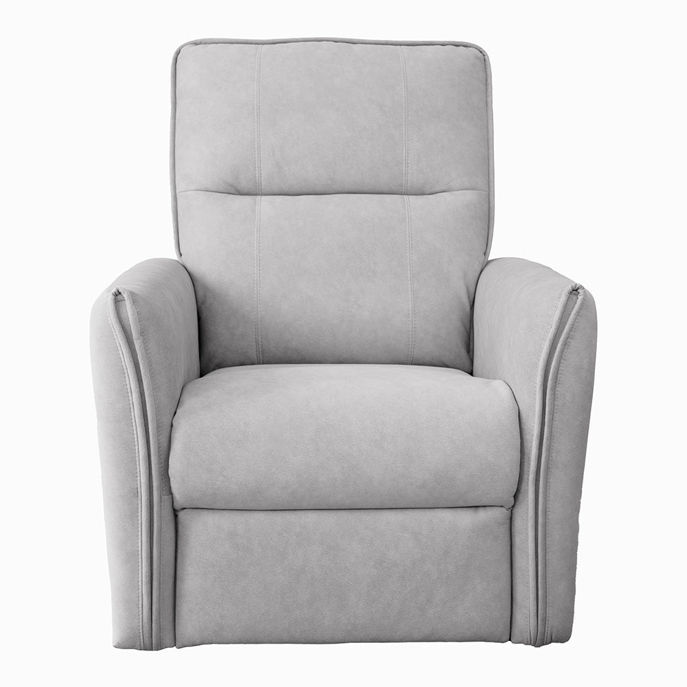 Ashland Grey Suede Recliner Chair - MidinMod Houston Tx Mid Century Furniture Store - Lounge Chairs 5