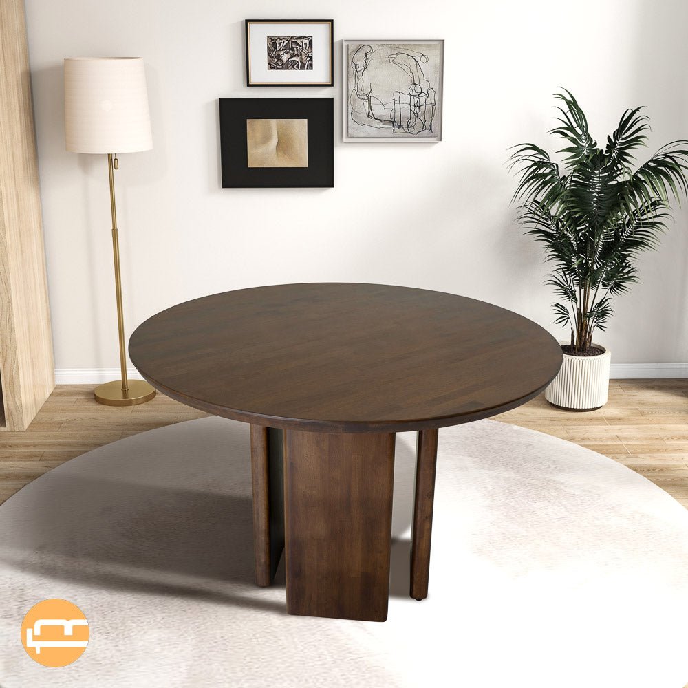 Astor Round Walnut Dining Table - MidinMod