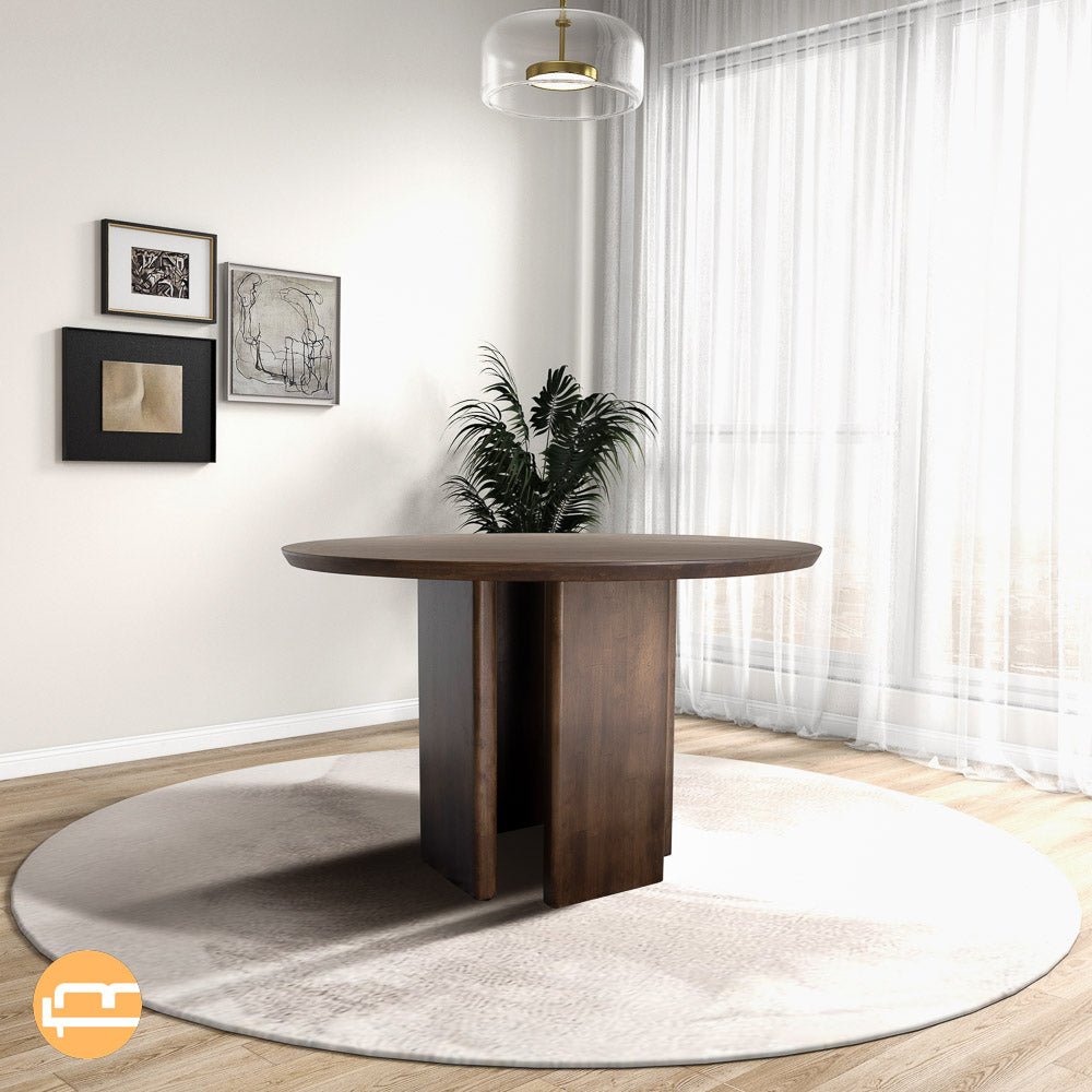 Astor Round Walnut Dining Table - MidinMod