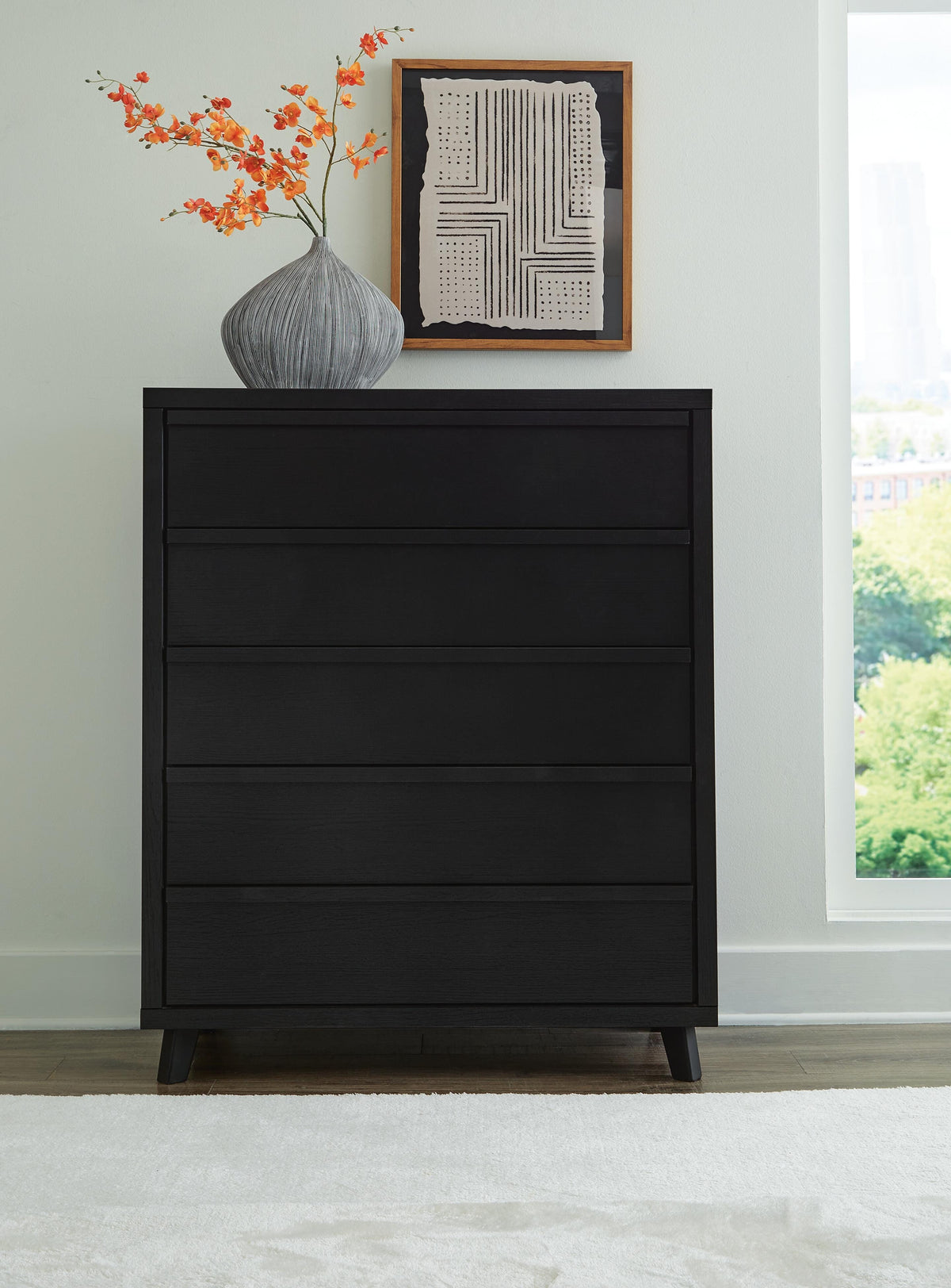 Danziar Five Drawer Wide Dresser