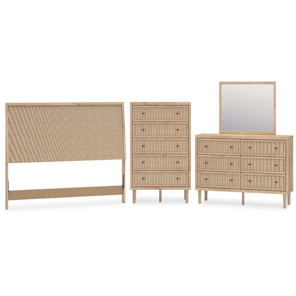 Cielden King Panel Headboard, Dresser, Mirror and Chest