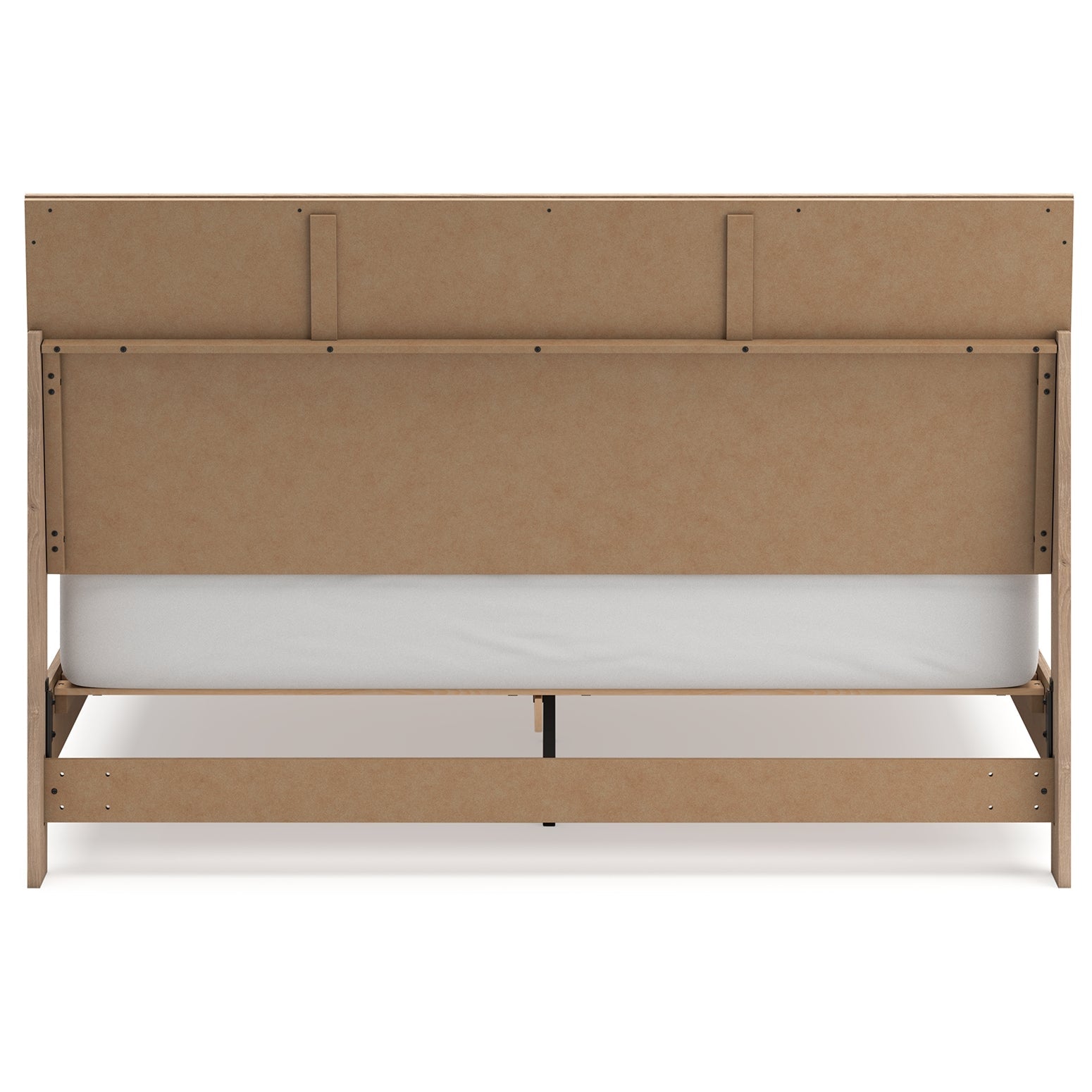 Cielden King Panel Bed with Mirrored Dresser and Nightstand