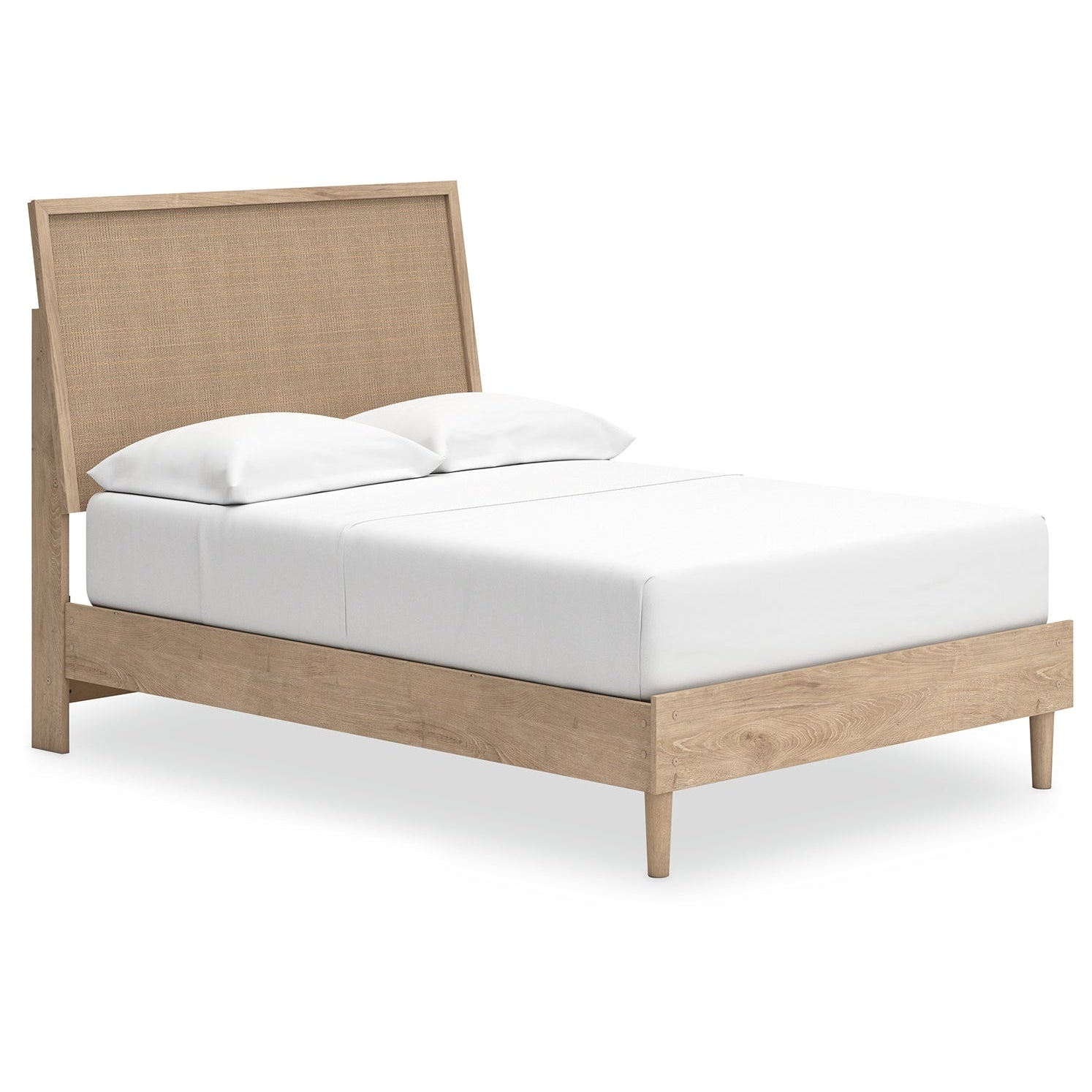 Cielden Full Panel Bed with Mirrored Dresser and Chest