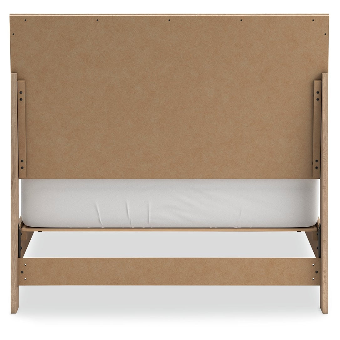 Cielden Full Panel Bed with Mirrored Dresser and Chest