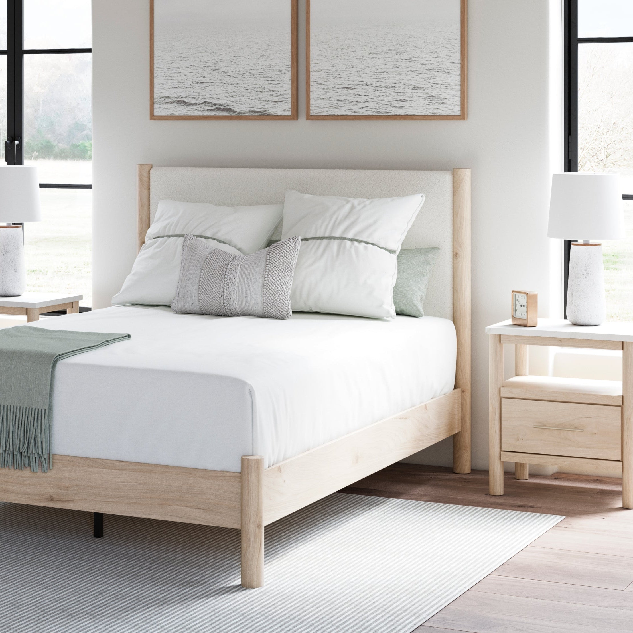 Cadmori King Upholstered Panel Bed