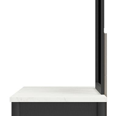 Cadmori Queen Upholstered Panel Bed, Dresser, Mirror, Chest and Nightstand