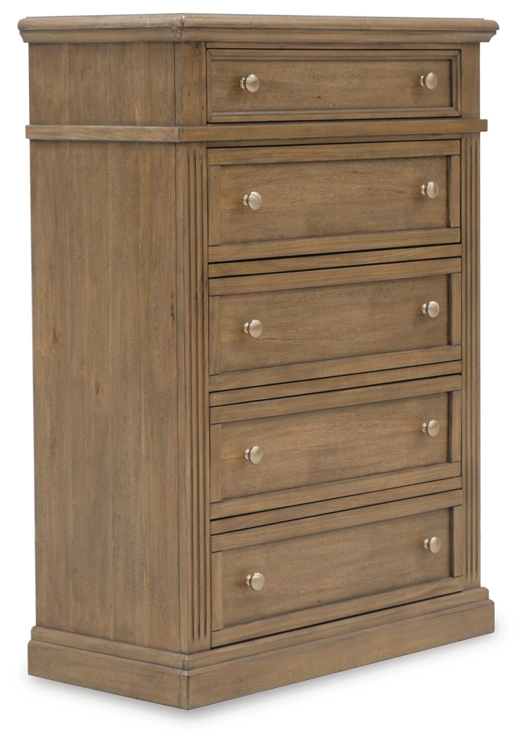 Mylarken Queen Panel Bed, Dresser, Mirror, Chest and Nightstand