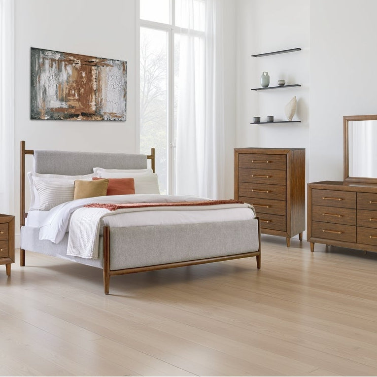 Lyncott Queen Upholstered Panel Bed