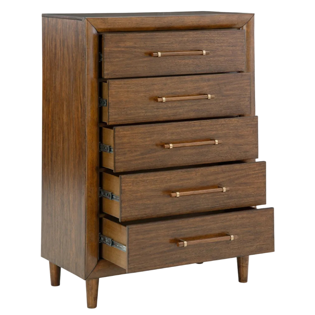 Lyncott King Upholstered Bed, Dresser, Mirror and Chest