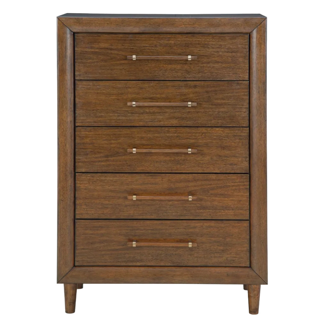 Lyncott Queen Upholstered Panel Bed, Dresser, Mirror and Chest