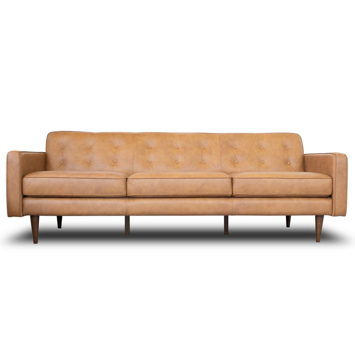 Broxton Tan Leather Sofa