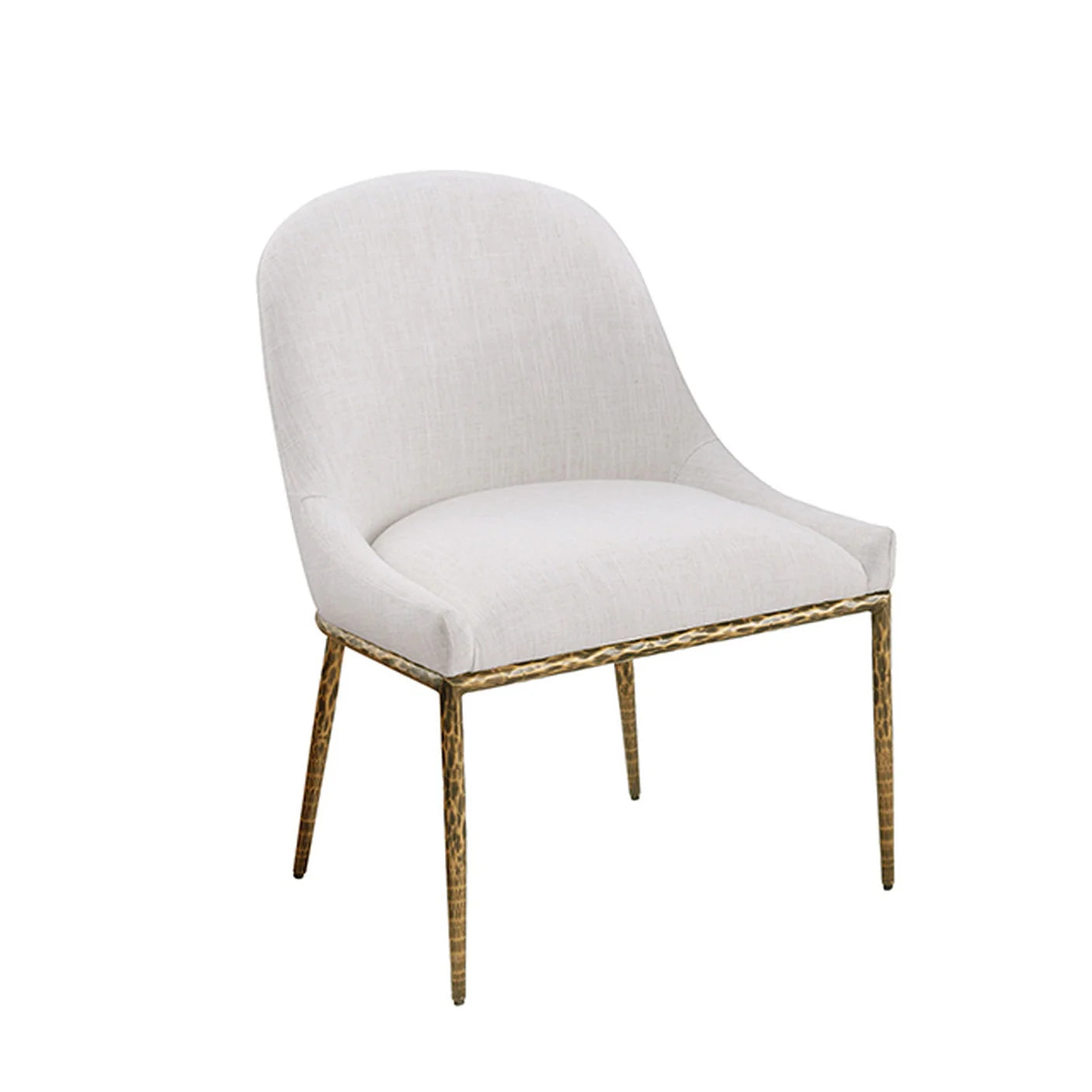 Balvi Matte Gold Side Chair | Contemporary Fabric Upholstered Dining Chair | MidinMod