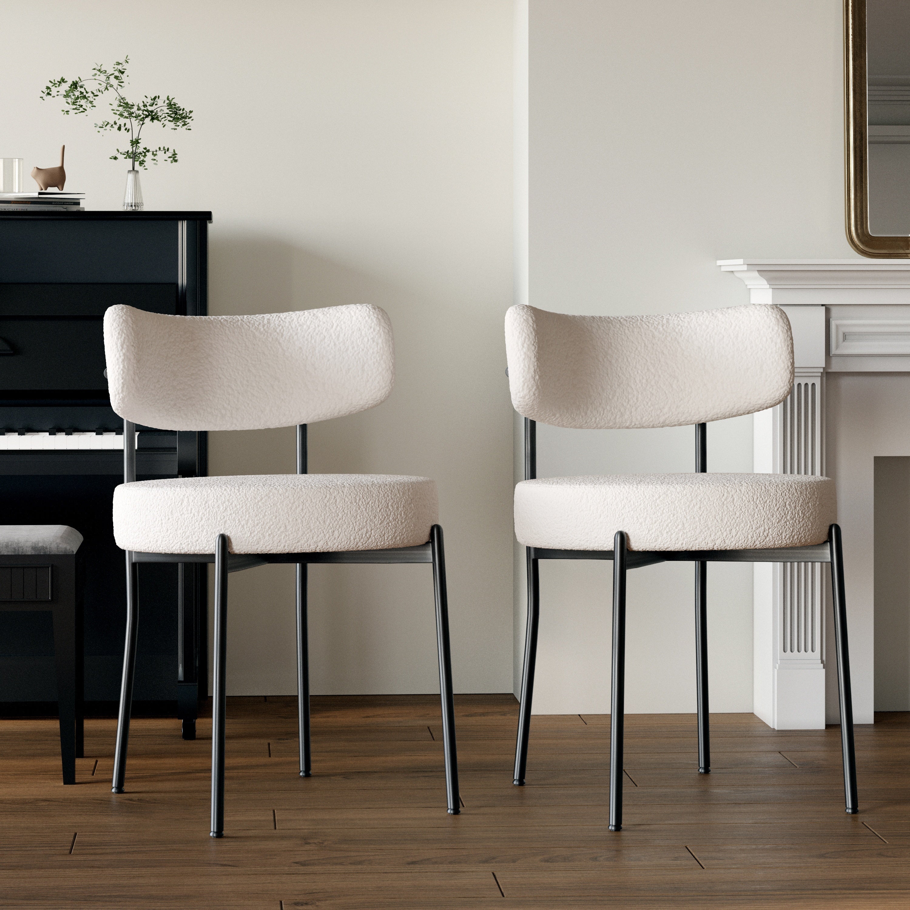 Mid-Century Modern White Dining Chair - MidinMod