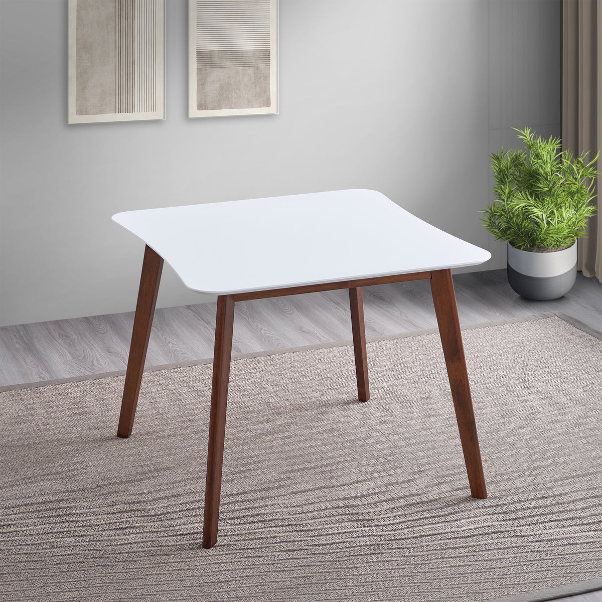 Beta White Top Dining Table