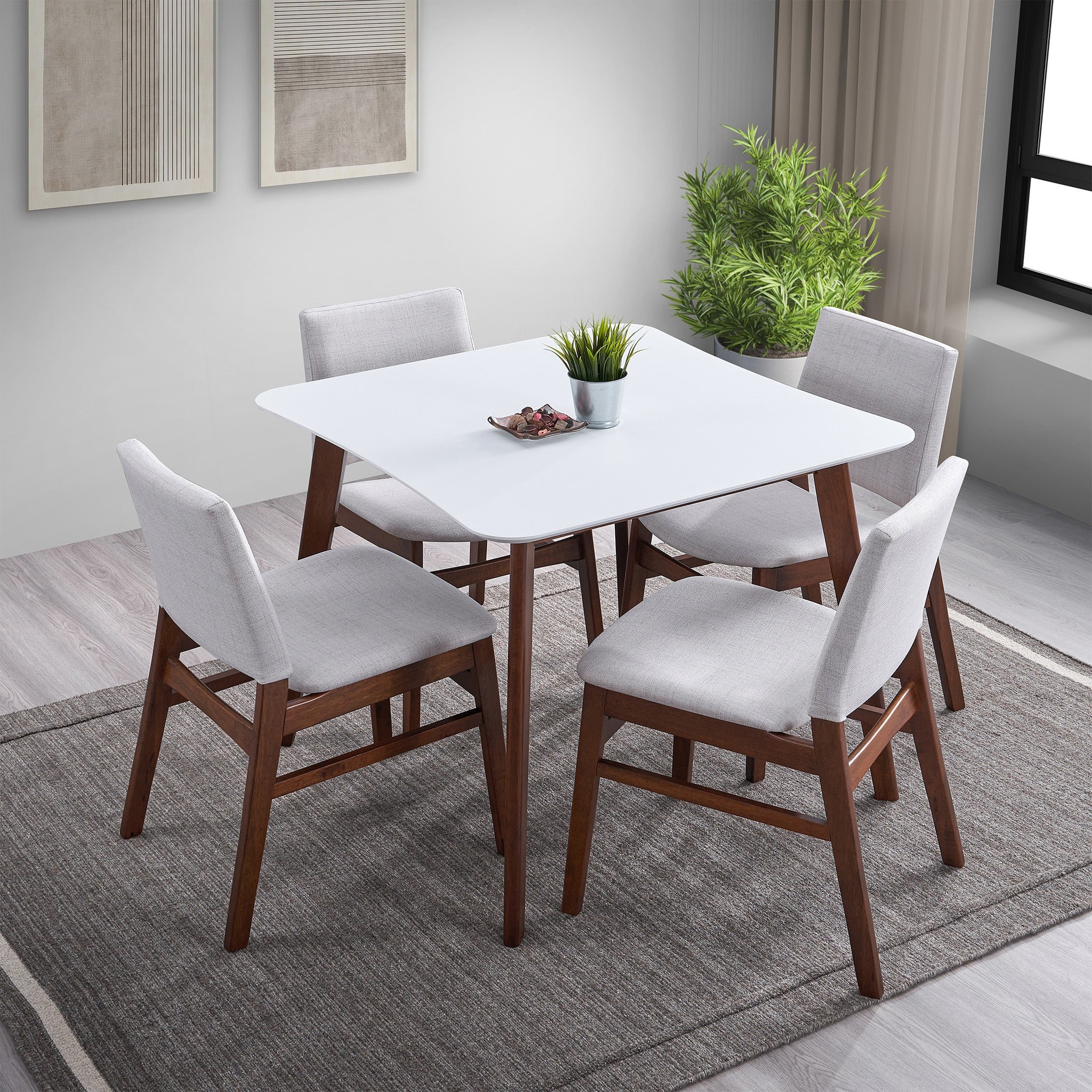 Beta White Top Dining Table - MidinMod