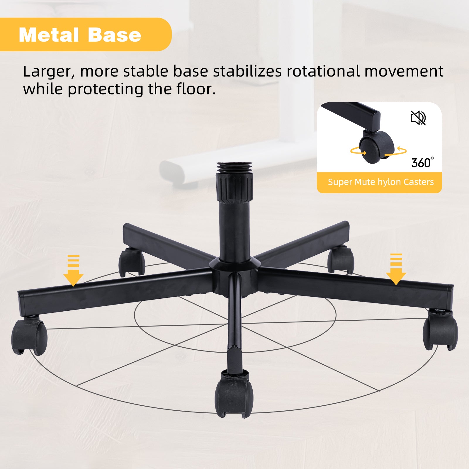 Bishop Modern Linen Yellow Criss Cross Office Chair -MidinMod