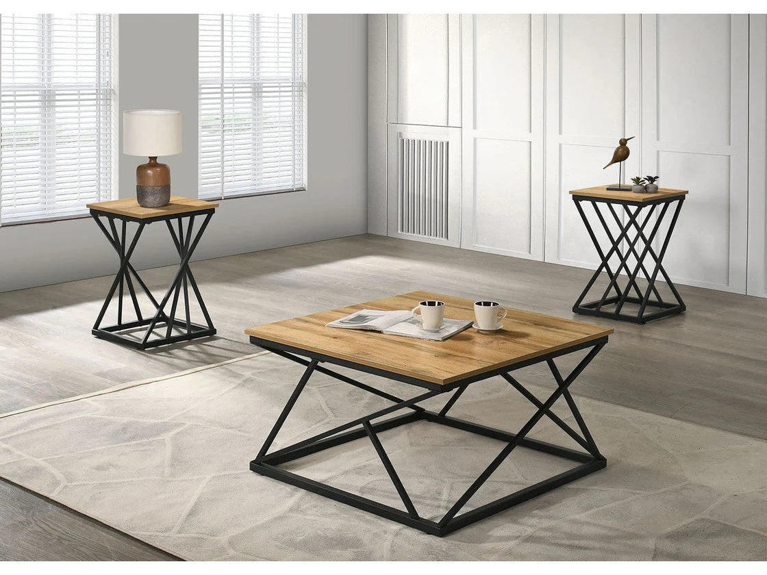 Borup Natural/Black 3 Pc. Table Set