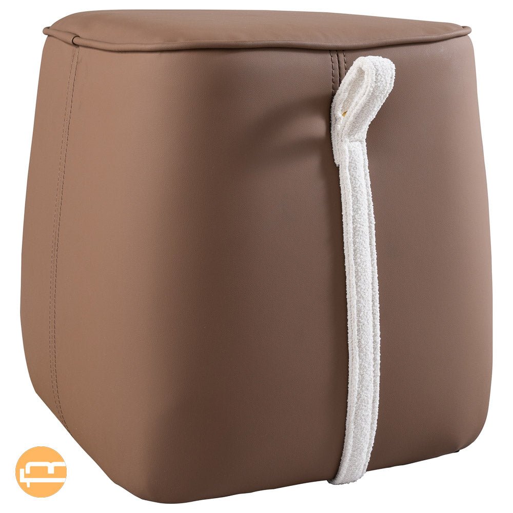 Brady Brown PU Leather Stool - MidinMod