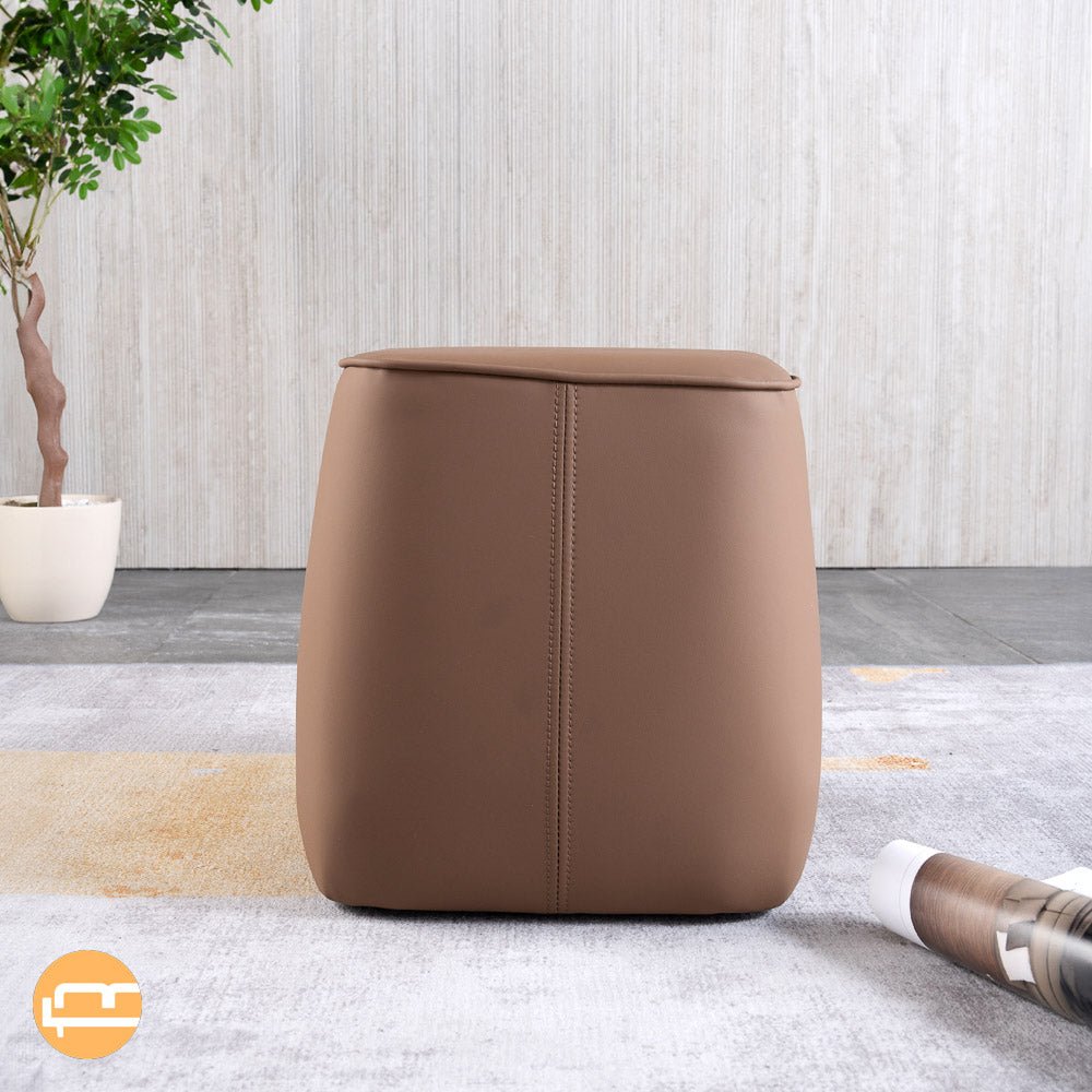 Brady Brown PU Leather Stool - MidinMod