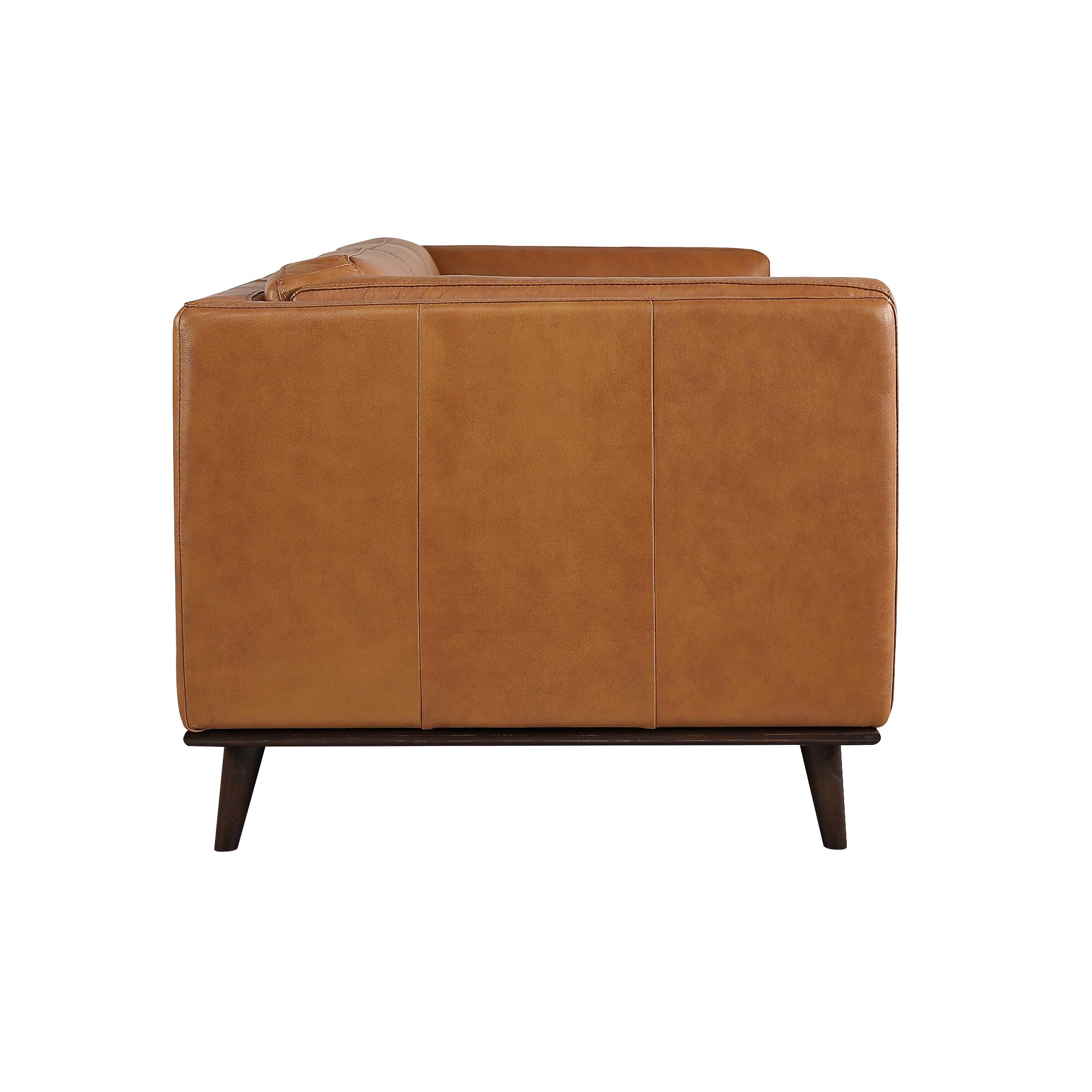 Brooklyn Tan Leather Sofa Couch - MidinMod