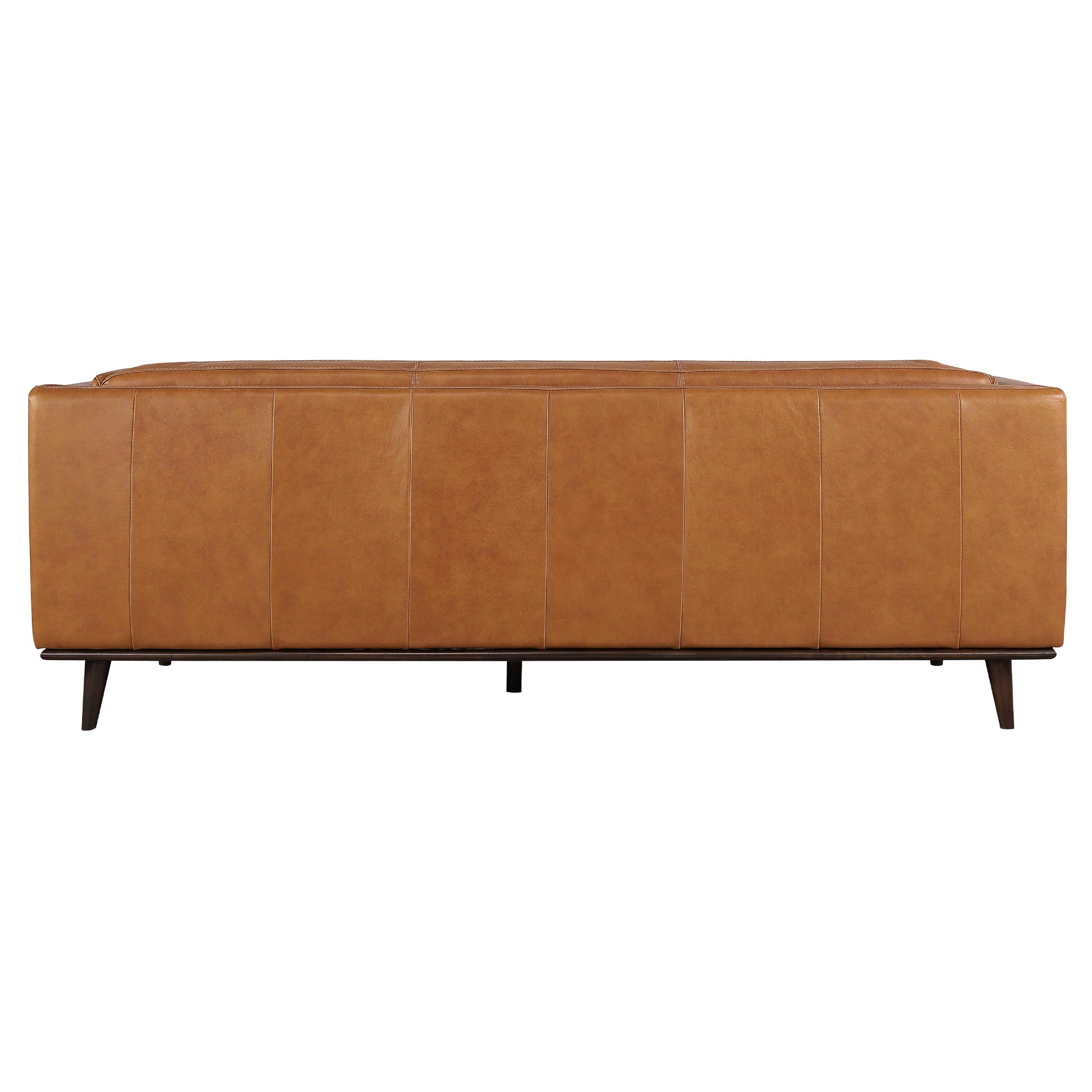 Brooklyn Tan Leather Sofa Couch - MidinMod