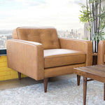 Broxton Leather Lounge Chair (Tan)