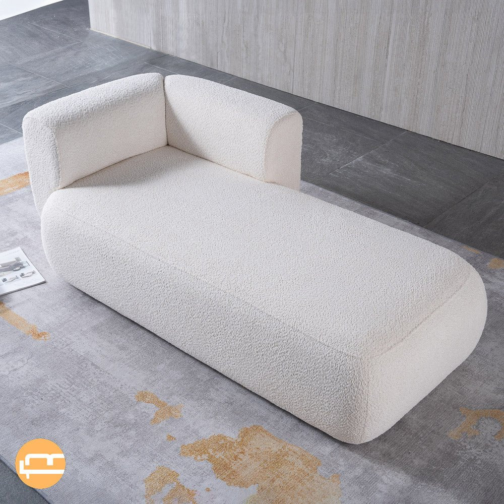 Canton Cream Boucle Chaise Lounge - MidinMod