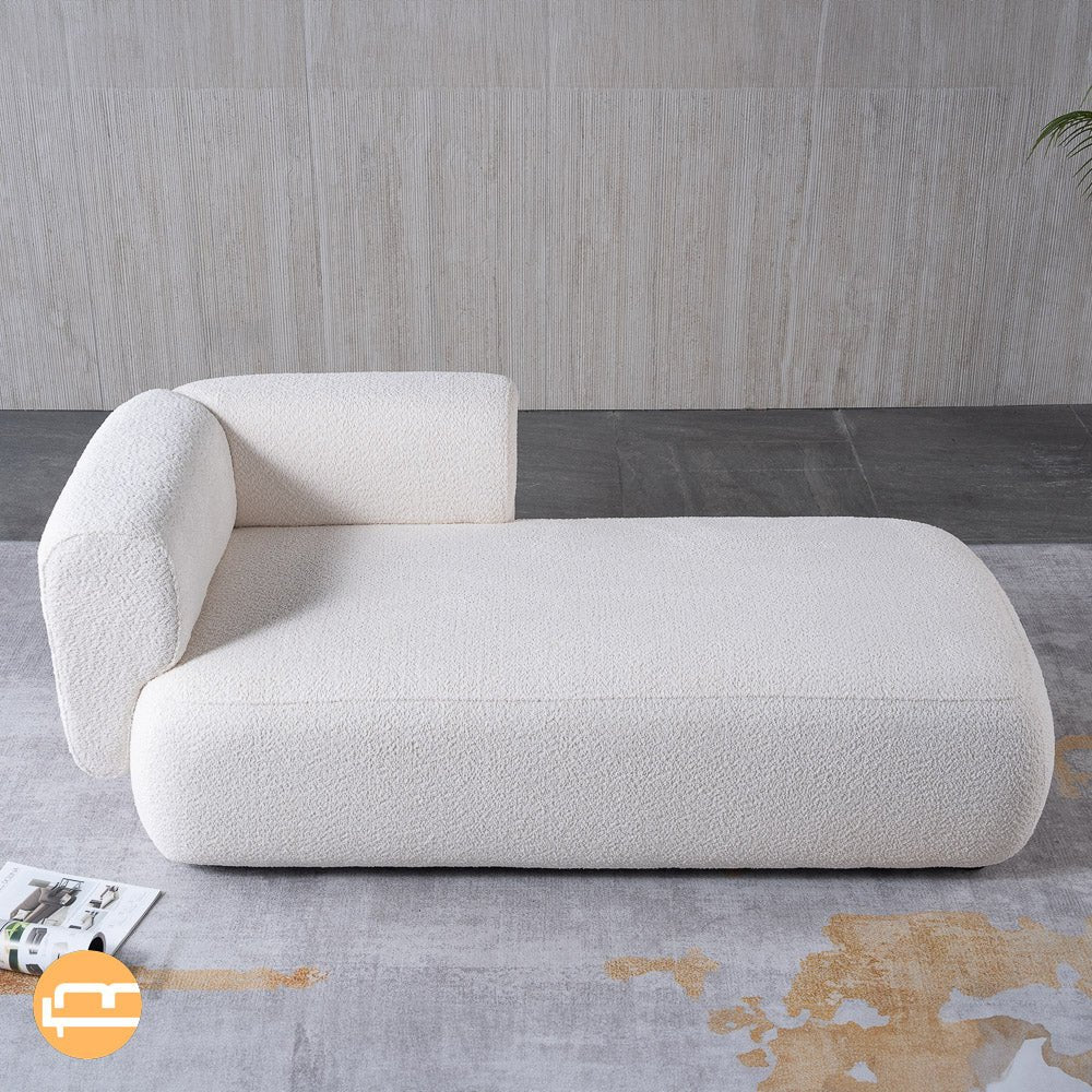 Canton Cream Boucle Chaise Lounge - MidinMod