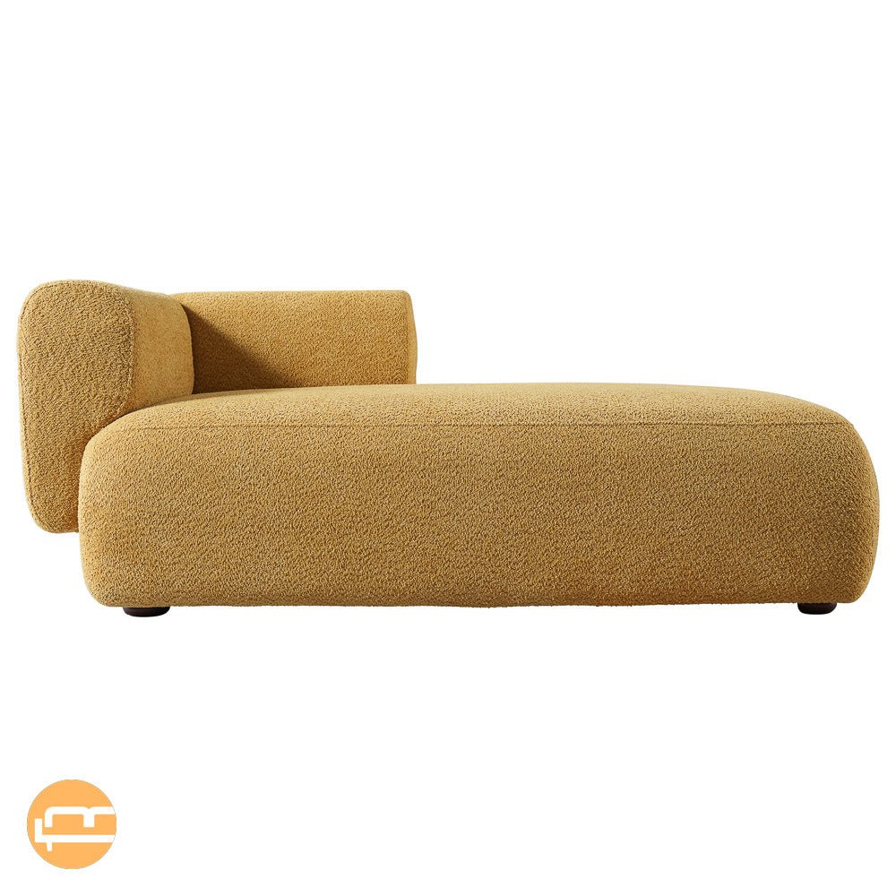 Canton Yellow Boucle Chaise Lounge - MidinMod