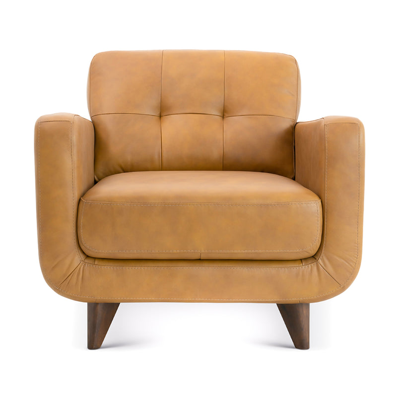 Cassie Lounge Chair (Tan - Leather)