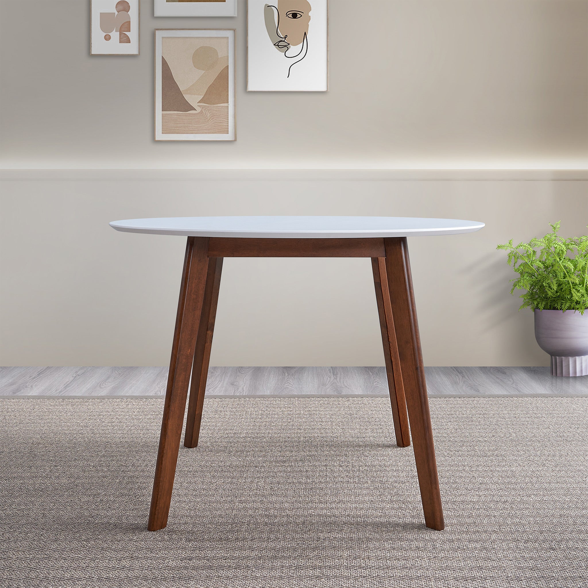 Charlie White Top Dining Table - MidinMod