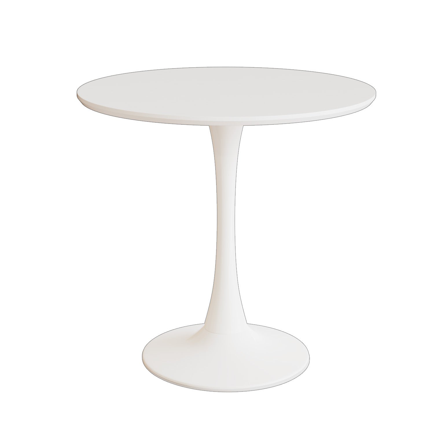 Chasinfield Modern White Round Tulip Dining Table - MidinMod