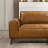 Clifton Tan Leather Sectional Sofa Right Facing Chaise